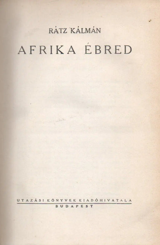 Afrika ébred - Oskola Antikvárium