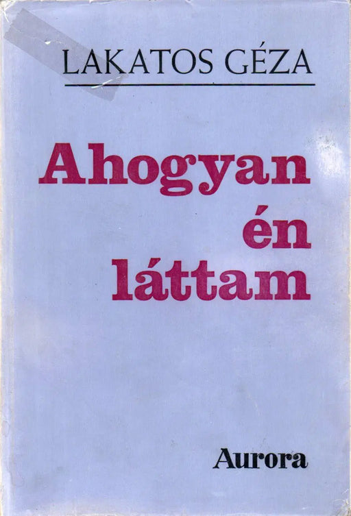 Ahogyan én láttam - Oskola Antikvárium
