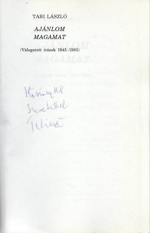 Ajánlom magamat - Oskola Antikvárium