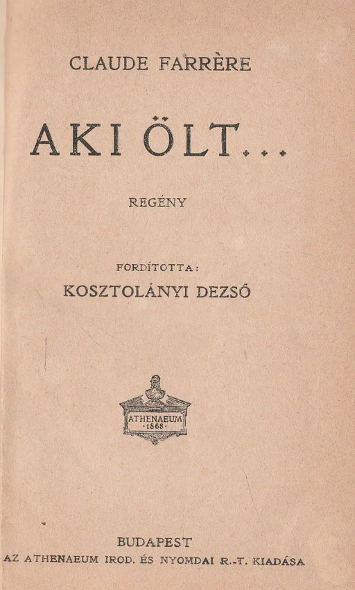 Aki ölt... - Oskola Antikvárium