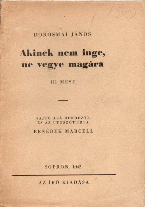 Akinek nem inge, ne vegye magára - Oskola Antikvárium