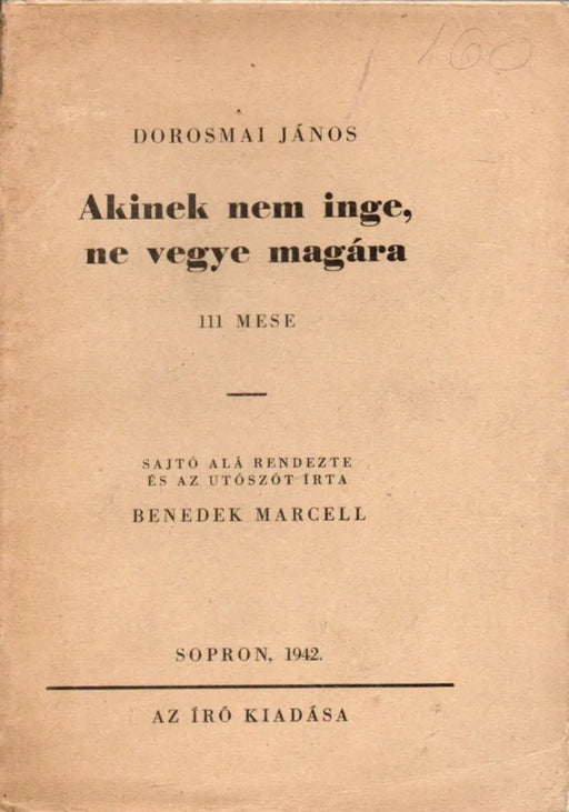 Akinek nem inge, ne vegye magára - Oskola Antikvárium