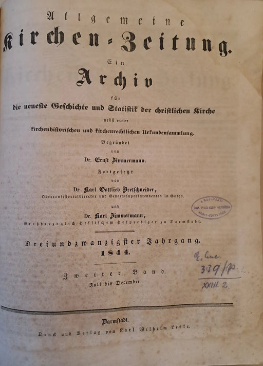 Allgemeine Kirchenzeitung - Theologisches Literaturblatt - Oskola Antikvárium