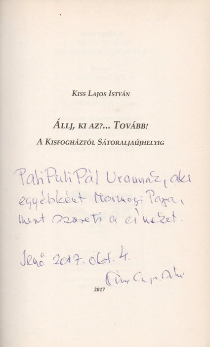Állj, ki az?... Tovább! - Oskola Antikvárium