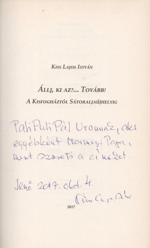Állj, ki az?... Tovább! - Oskola Antikvárium