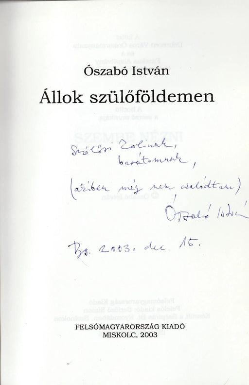 Állok szülőföldemen - Oskola Antikvárium