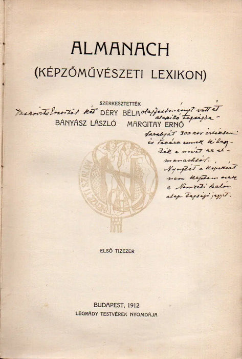 Almanach - 1912 - Oskola Antikvárium