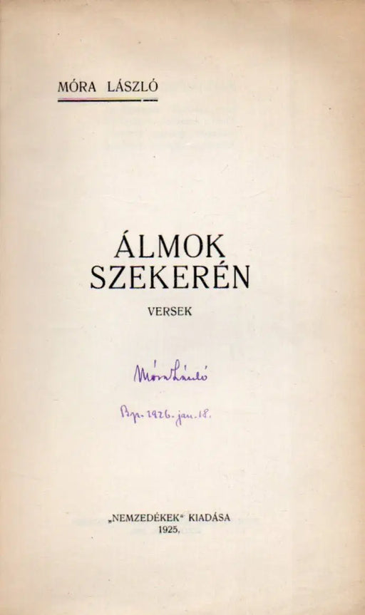 Álmok szekerén - Oskola Antikvárium