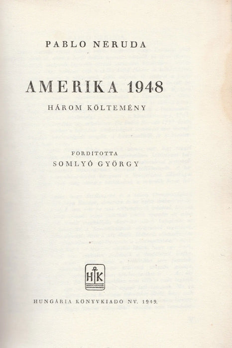 Amerika 1948 - Oskola Antikvárium