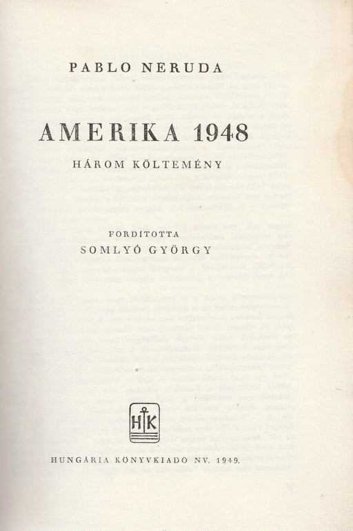 Amerika 1948 - Oskola Antikvárium