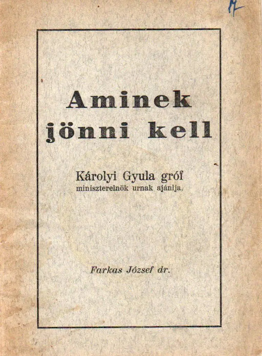 Aminek jönni kell - Oskola Antikvárium