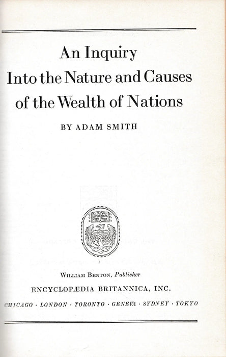 An Inquiry Into the Nature and Causes of the Wealth of Nations - Oskola Antikvárium