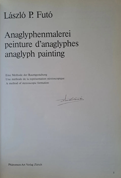 Anaglyphenmalerei - Peinture d'anaglyphes - Anaglyph painting - Oskola Antikvárium