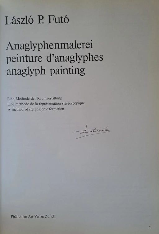 Anaglyphenmalerei - Peinture d'anaglyphes - Anaglyph painting - Oskola Antikvárium