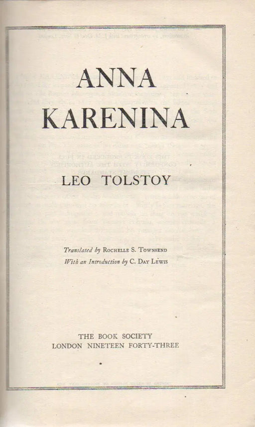 Anna Karenina - Oskola Antikvárium