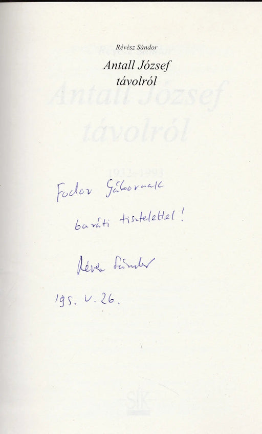 Antall József távolról - Oskola Antikvárium