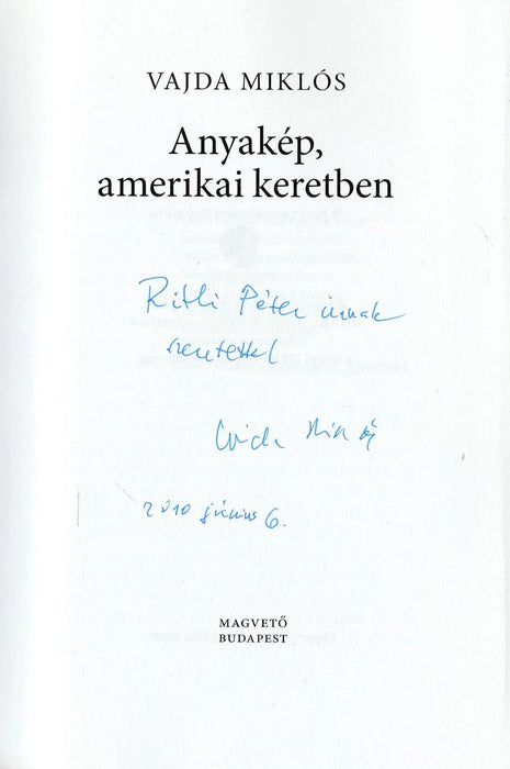 Anyakép, amerikai keretben - Oskola Antikvárium
