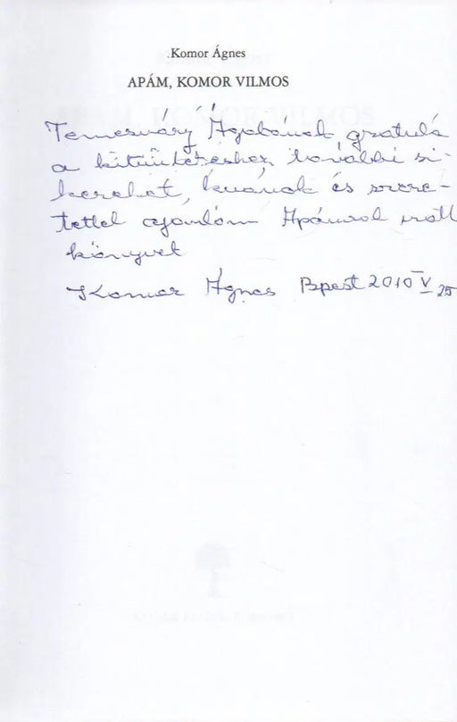 Apám, Komor Vilmos - Oskola Antikvárium
