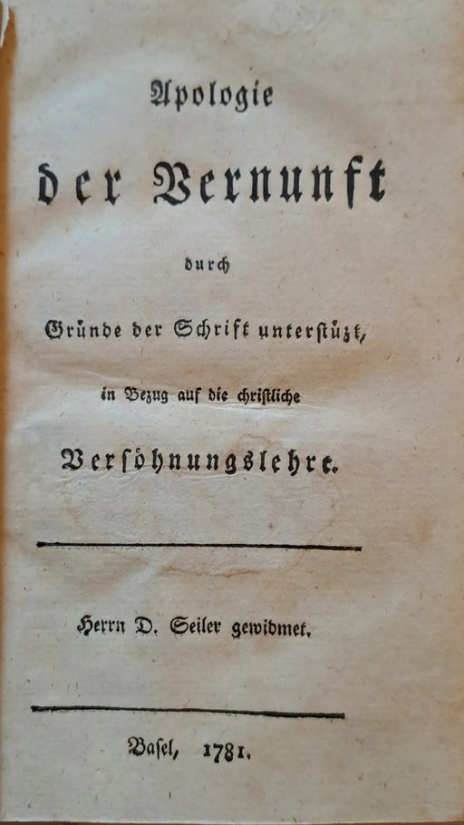 Apologie der Vernunft - Oskola Antikvárium