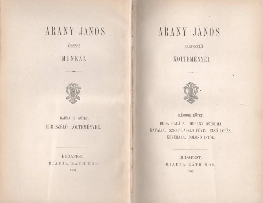 Arany János összes munkái III.: Arany János elbeszélő költeményei II. - Oskola Antikvárium