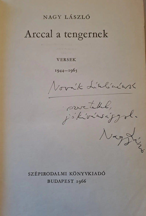 Arccal a tengernek - Versek 1944 - 1965 - Oskola Antikvárium