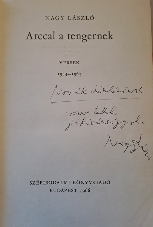 Arccal a tengernek - Versek 1944 - 1965 - Oskola Antikvárium