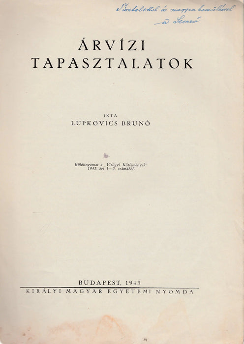 Árvízi tapasztalatok - Oskola Antikvárium