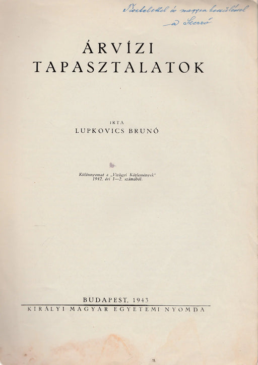 Árvízi tapasztalatok - Oskola Antikvárium