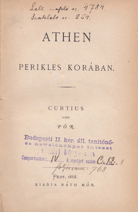 Athen Perikles korában - Oskola Antikvárium