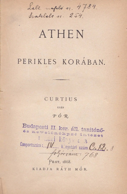 Athen Perikles korában - Oskola Antikvárium