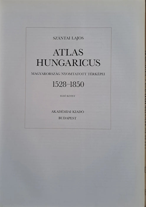Atlas Hungaricus I - II. - Oskola Antikvárium
