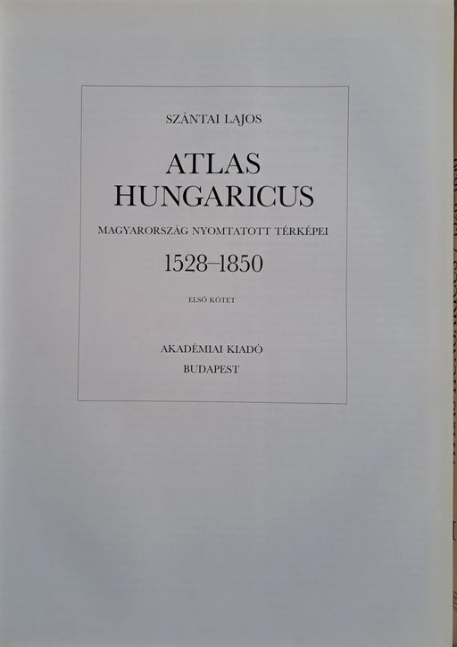 Atlas Hungaricus I - II. - Oskola Antikvárium