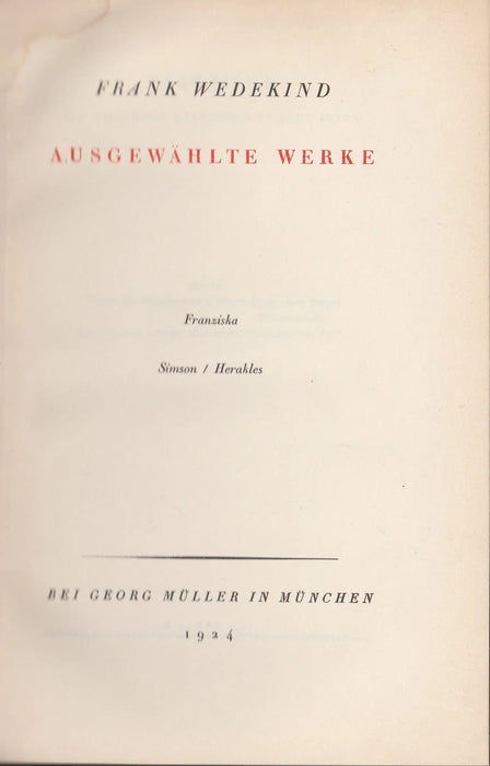 Ausgewählte Werke II - III., V. - Oskola Antikvárium