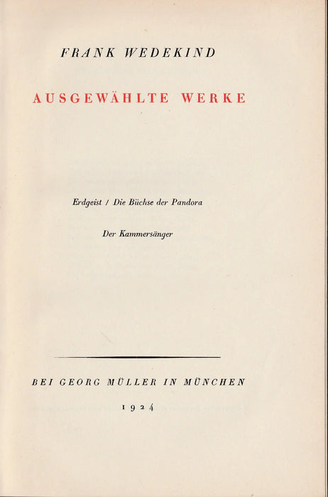 Ausgewählte Werke II - III., V. - Oskola Antikvárium