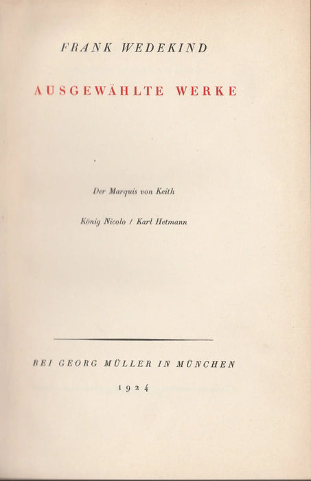 Ausgewählte Werke II - III., V. - Oskola Antikvárium