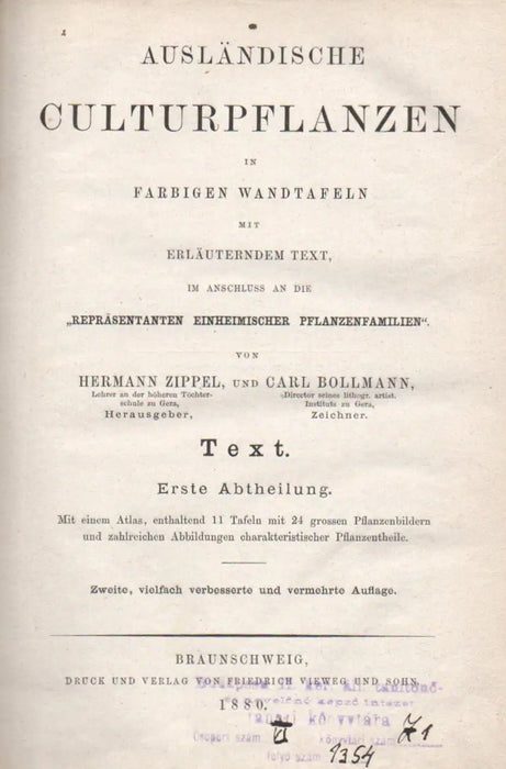 Ausländische Kulturpflanzen in farbigen Wandtafeln - Text I - III. - Oskola Antikvárium