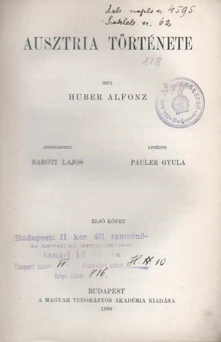 Ausztria története I - III. - Oskola Antikvárium