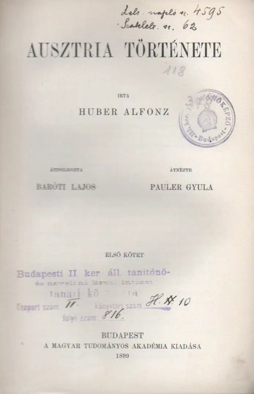 Ausztria története I - III. - Oskola Antikvárium