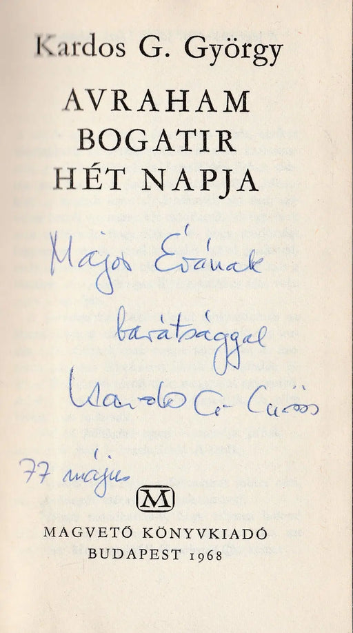 Avraham Bogatir hét napja - Oskola Antikvárium