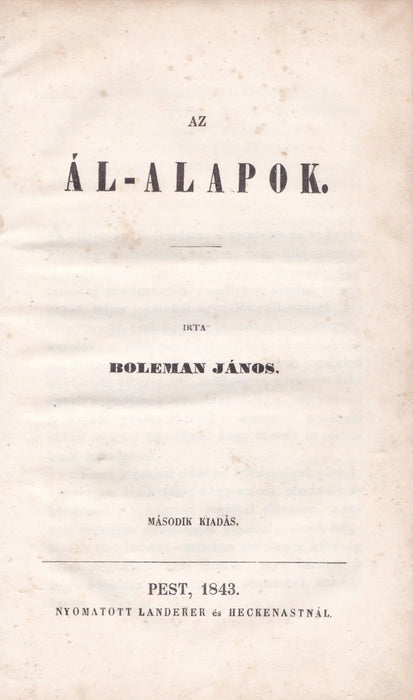 Az ál - alapok - Oskola Antikvárium