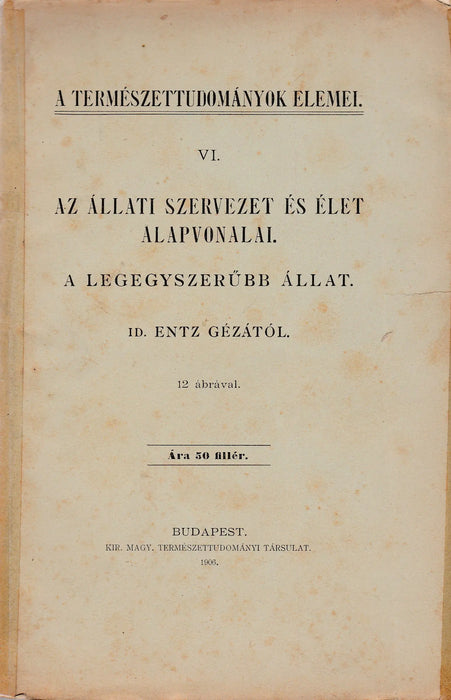 Az állati szervezet és élet alapvonalai - Oskola Antikvárium