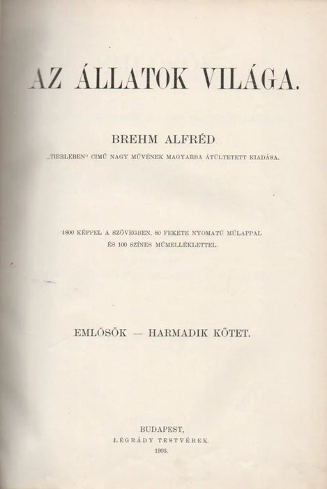 Az állatok világa 3. Emlősök III. - Oskola Antikvárium