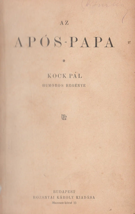 Az após - papa - Oskola Antikvárium