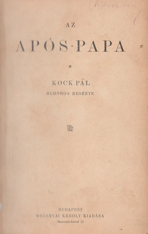 Az após - papa - Oskola Antikvárium