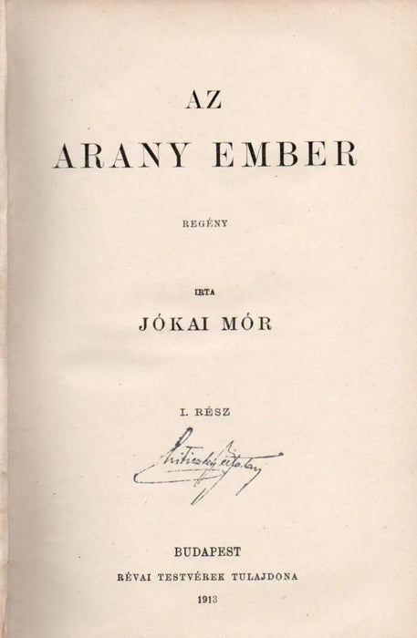Az arany ember I - II. - Oskola Antikvárium