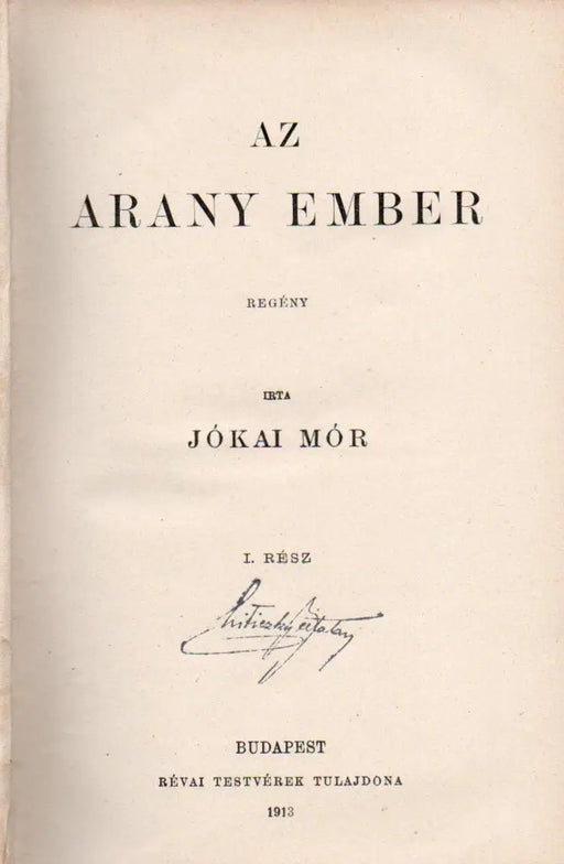 Az arany ember I - II. - Oskola Antikvárium