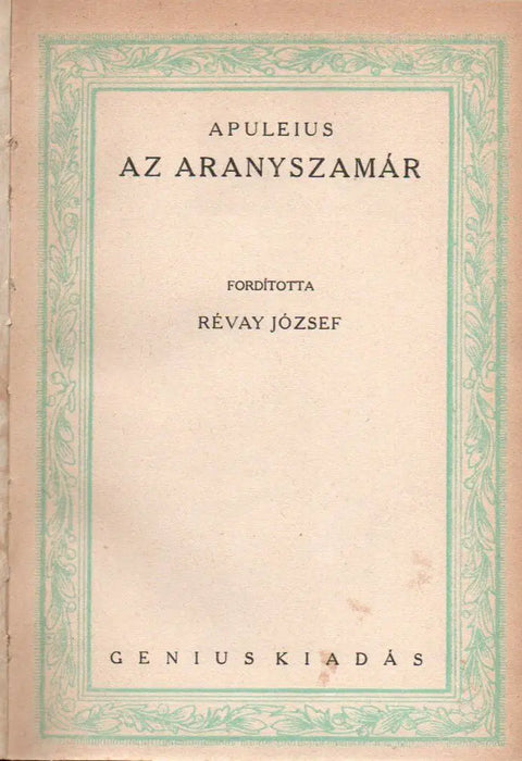Az aranyszamár - Oskola Antikvárium