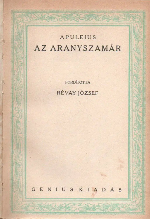 Az aranyszamár - Oskola Antikvárium