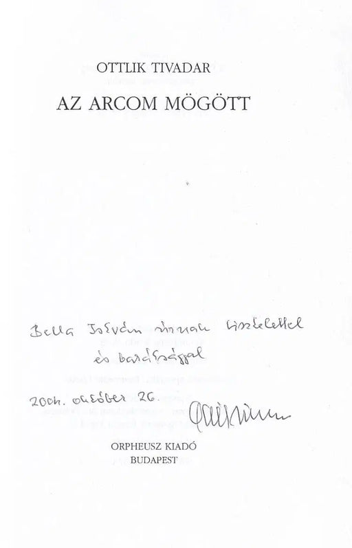 Az arcom mögött - Oskola Antikvárium
