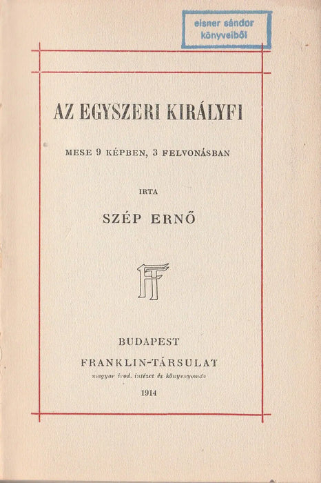Az egyszeri királyfi - Oskola Antikvárium